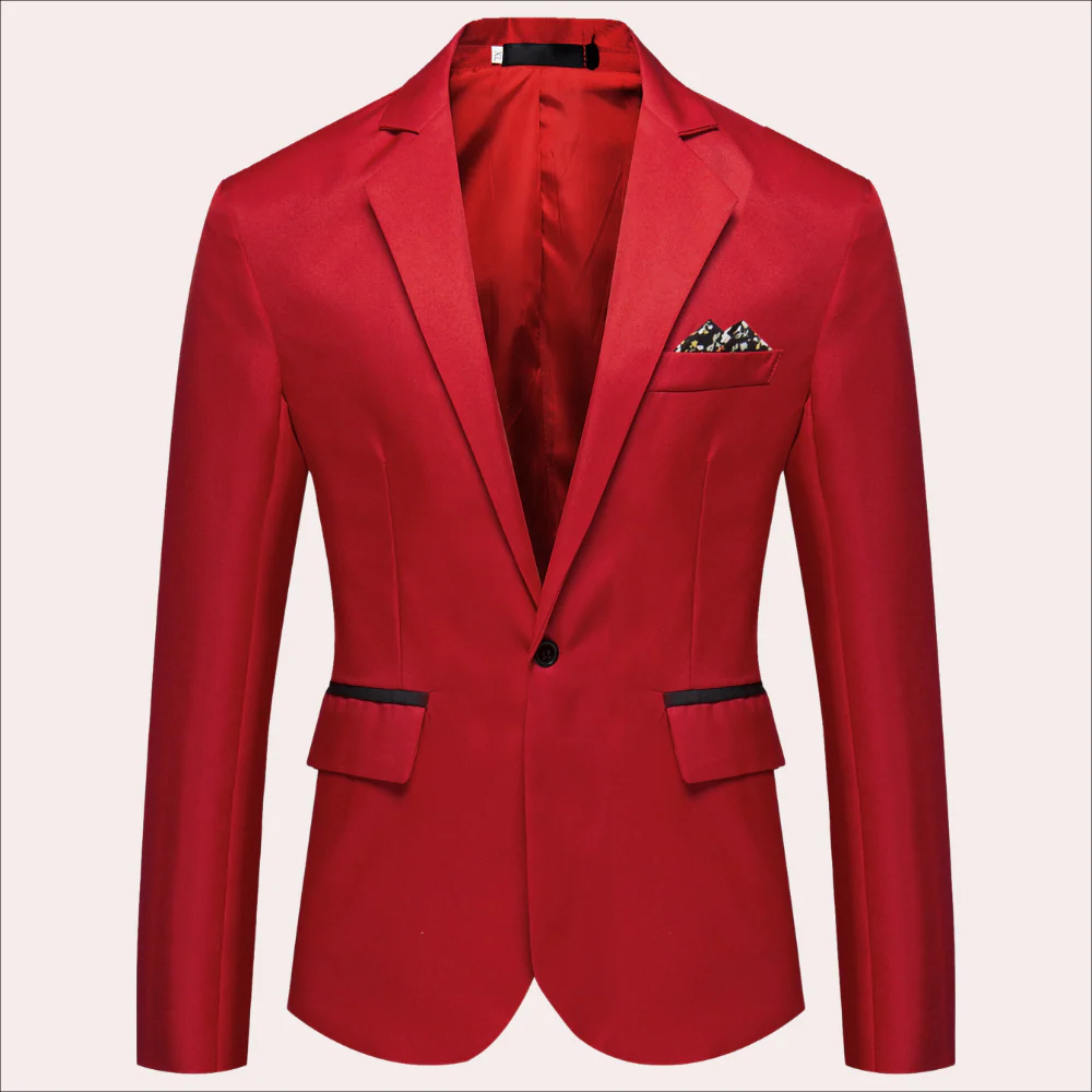 Oliver Tailored Fit Blazer | Notch Lapels Button Front Blazer - Image 4