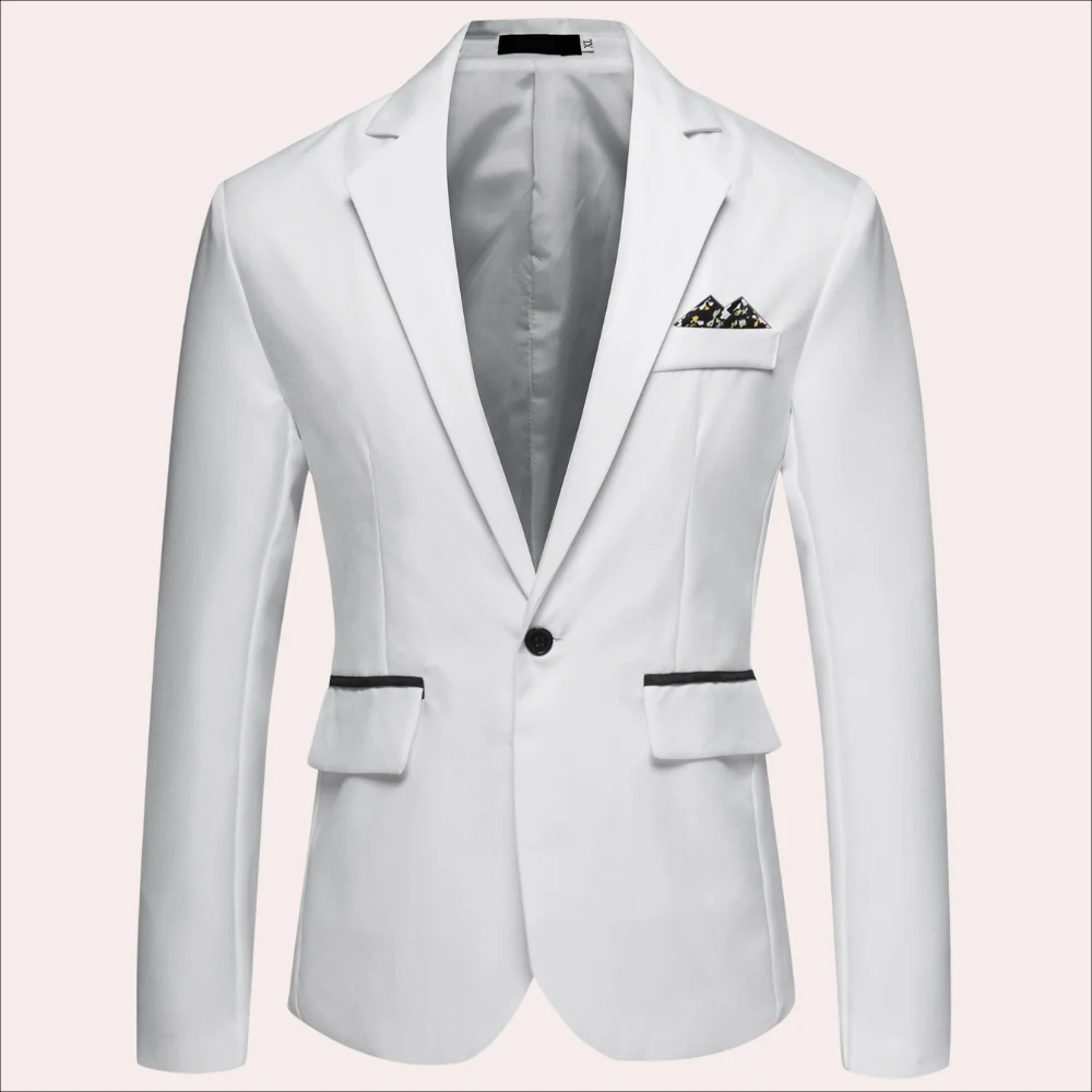 Oliver Tailored Fit Blazer | Notch Lapels Button Front Blazer - Image 6