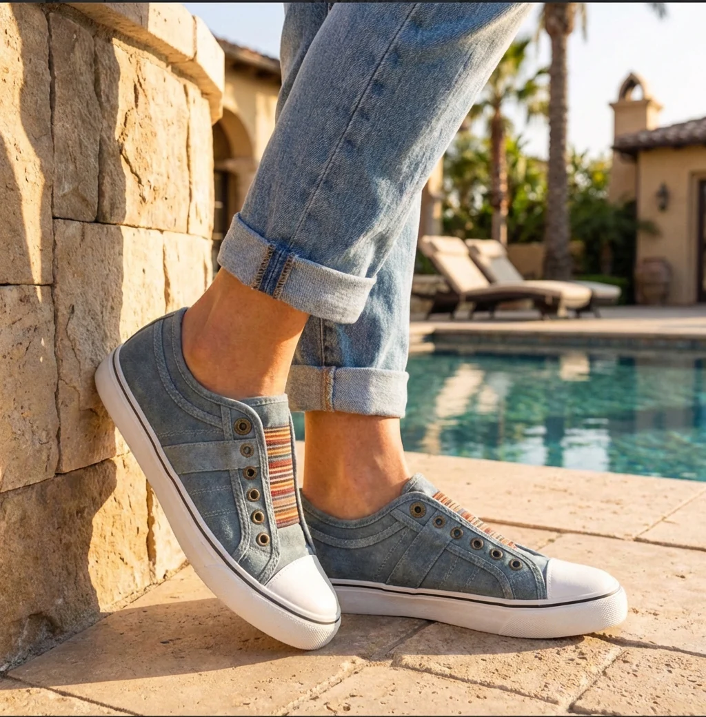 Orion Casual Slip-On Sneakers | Lightweight Canvas Everyday Comfort Shoes - Image 3
