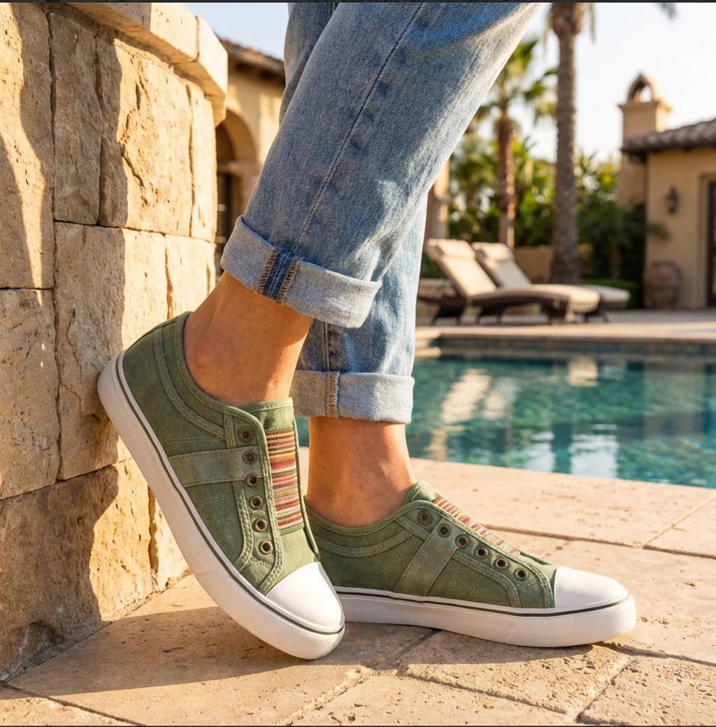 Orion Casual Slip-On Sneakers | Lightweight Canvas Everyday Comfort Shoes - Image 4