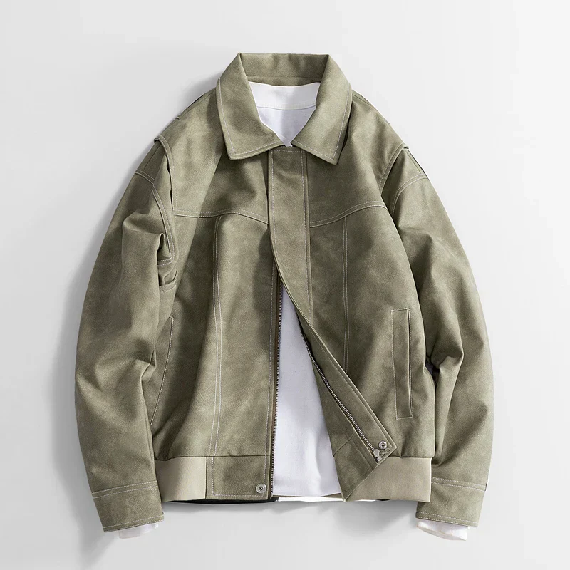 Oscar Relaxed Fit Leather Jacket | Collared Hip-Length Jacket - Image 7