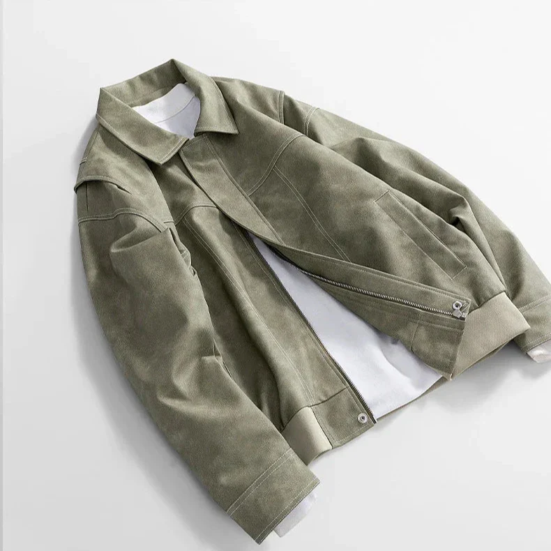 Oscar Relaxed Fit Leather Jacket | Collared Hip-Length Jacket - Image 8