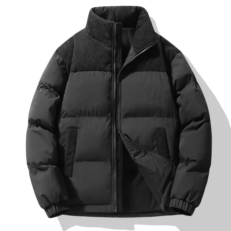 Oscar Quilted Relaxed Fit Puffer Jacket | Stand-Up Collar Hip-Length Jacket - Image 3