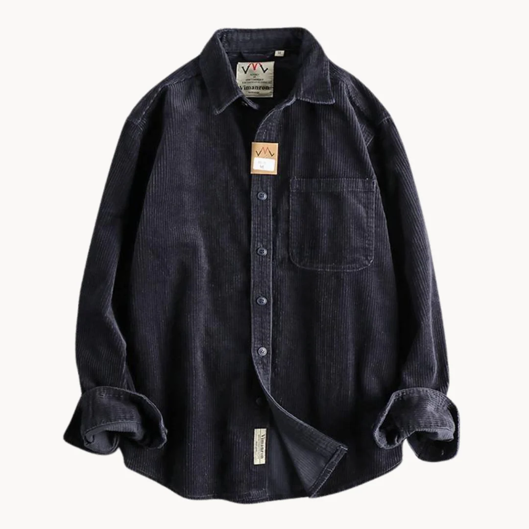 Oscar Relaxed Fit Button-Down Shirt | Collared Chest Pocket Shirt - Image 3