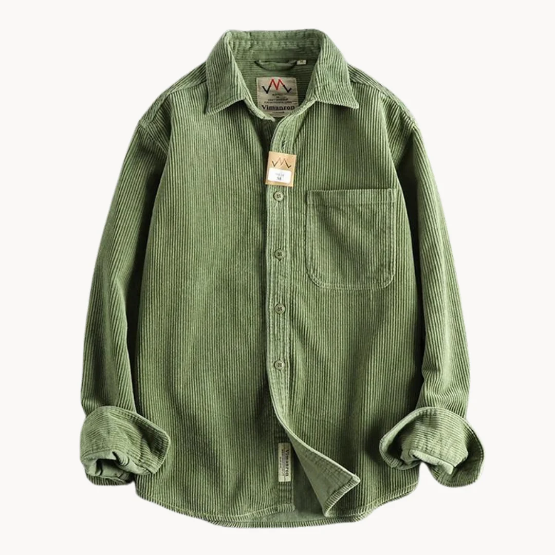 Oscar Relaxed Fit Button-Down Shirt | Collared Chest Pocket Shirt - Image 9