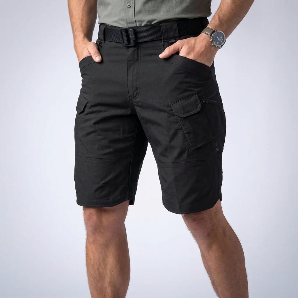 Oscar Relaxed Fit Tactical Cargo Shorts | Cargo Pockets Knee-Length Shorts - Image 3