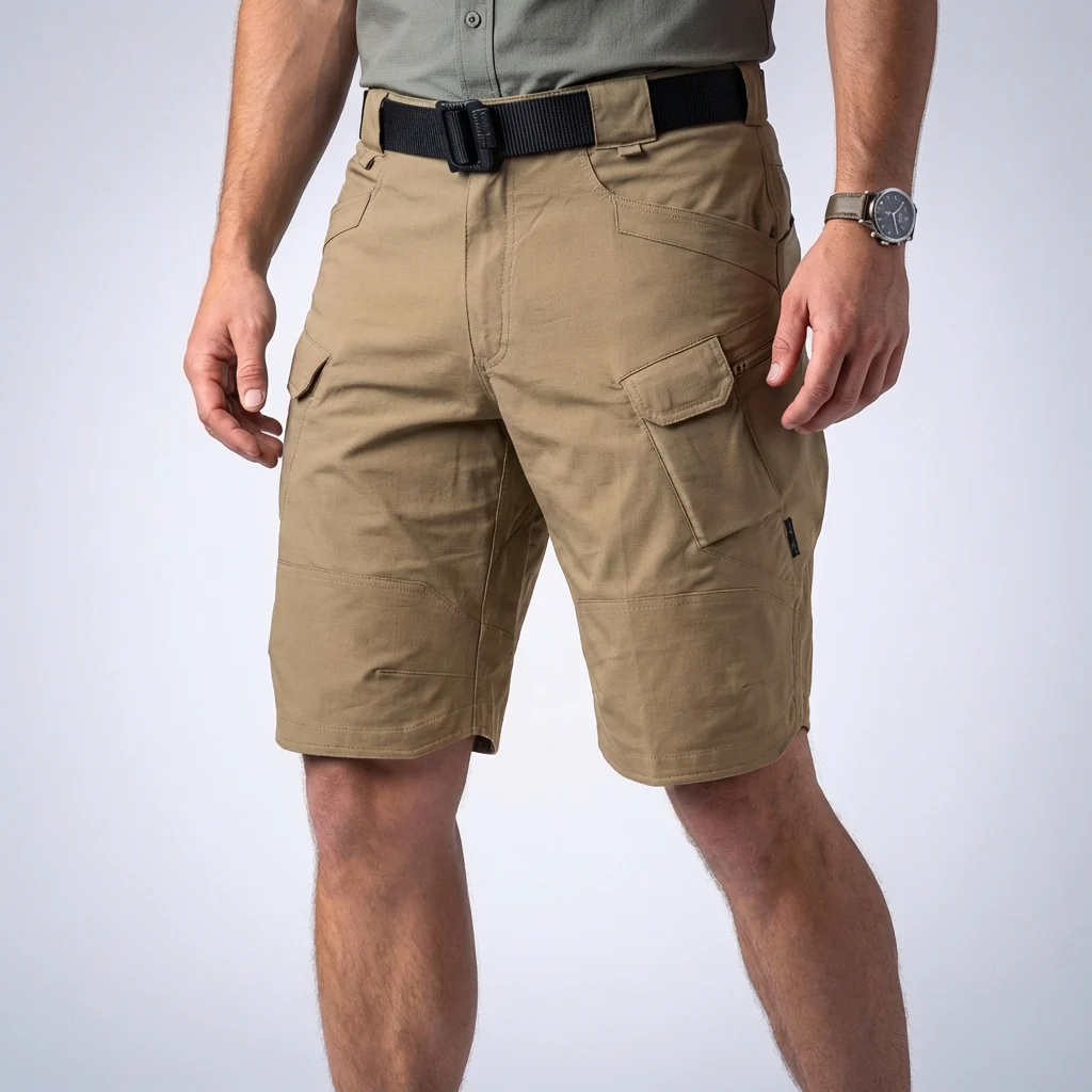Oscar Relaxed Fit Tactical Cargo Shorts | Cargo Pockets Knee-Length Shorts - Image 4