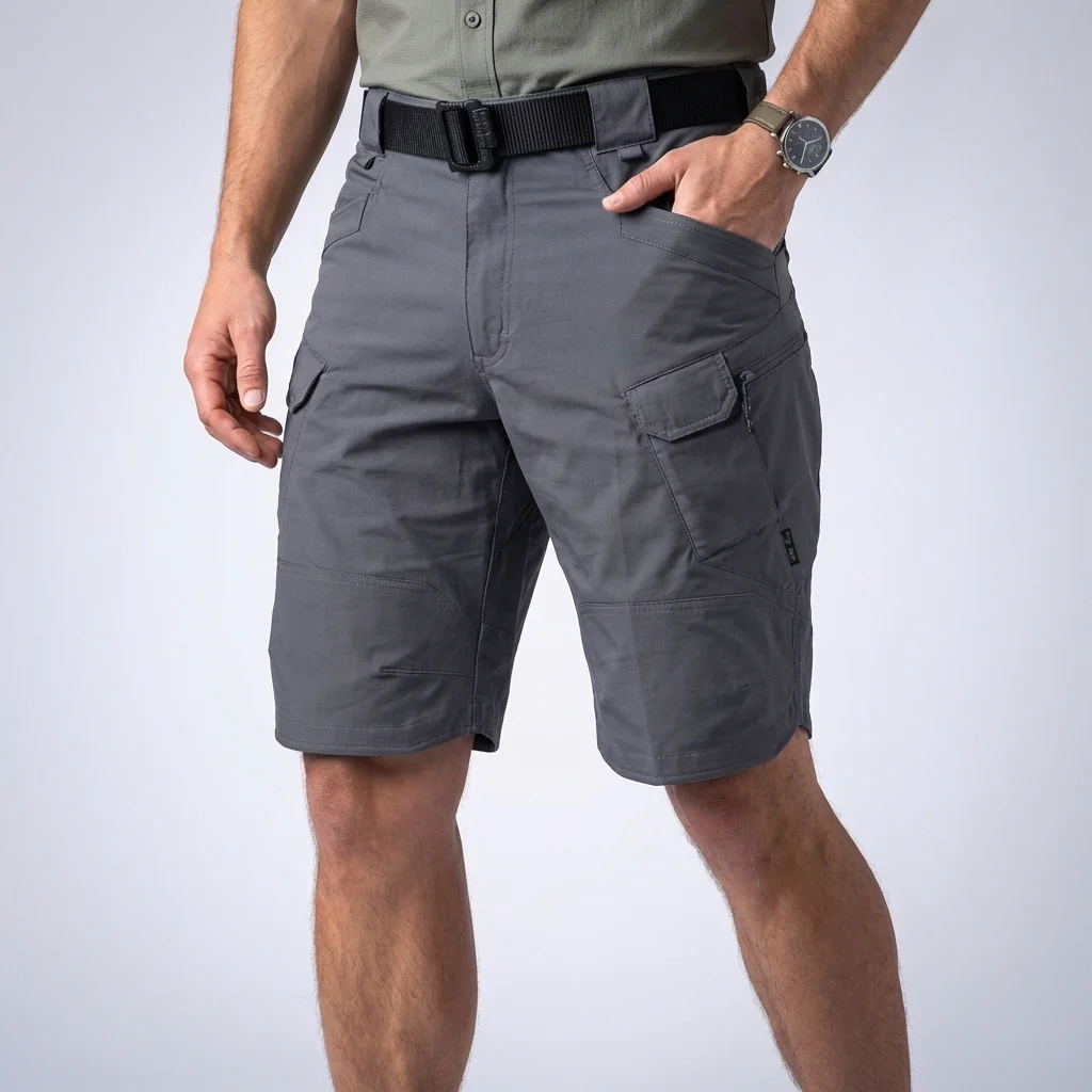 Oscar Relaxed Fit Tactical Cargo Shorts | Cargo Pockets Knee-Length Shorts - Image 5