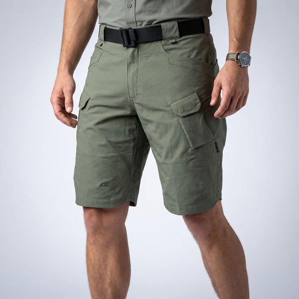Oscar Relaxed Fit Tactical Cargo Shorts | Cargo Pockets Knee-Length Shorts - Image 6