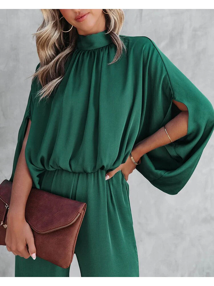 Qoletta Jumpsuit | Women's Autumn Elegant High-Collar Jumpsuit - Image 3