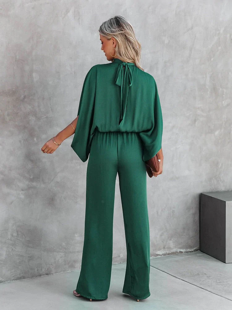 Qoletta Jumpsuit | Women's Autumn Elegant High-Collar Jumpsuit - Image 4