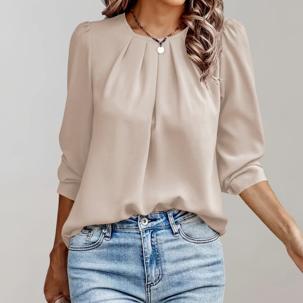 Quendolien Blouse | Women's Spring Puff Sleeve Blouse - Image 2