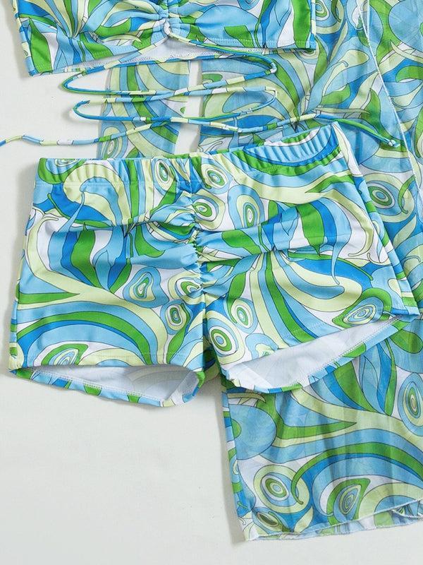 Quenelle Swim Set | Retro Bikini, Shorts & Kimono - Image 7