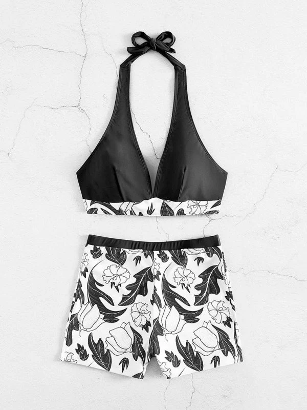 Quinette Bikini Set | Halter Top & High-Waist Shorts - Image 10