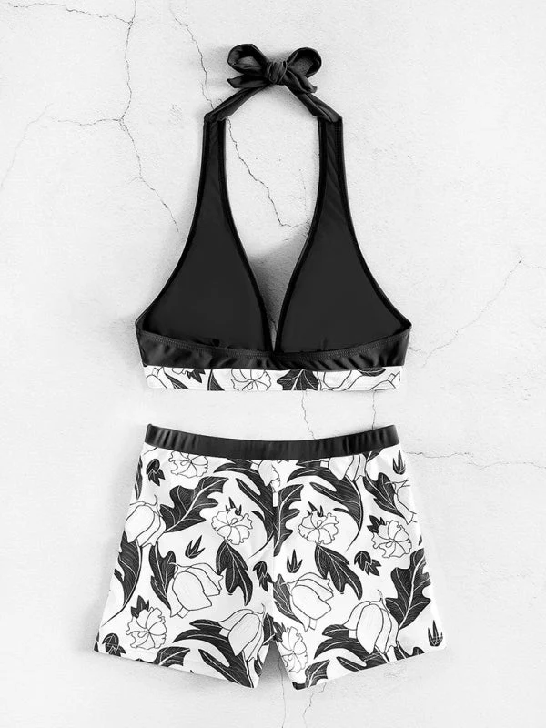 Quinette Bikini Set | Halter Top & High-Waist Shorts - Image 9