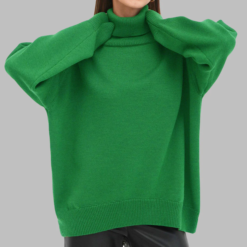 Quinette Sweater | Women's Winter Oversized Turtleneck Sweater - Image 2