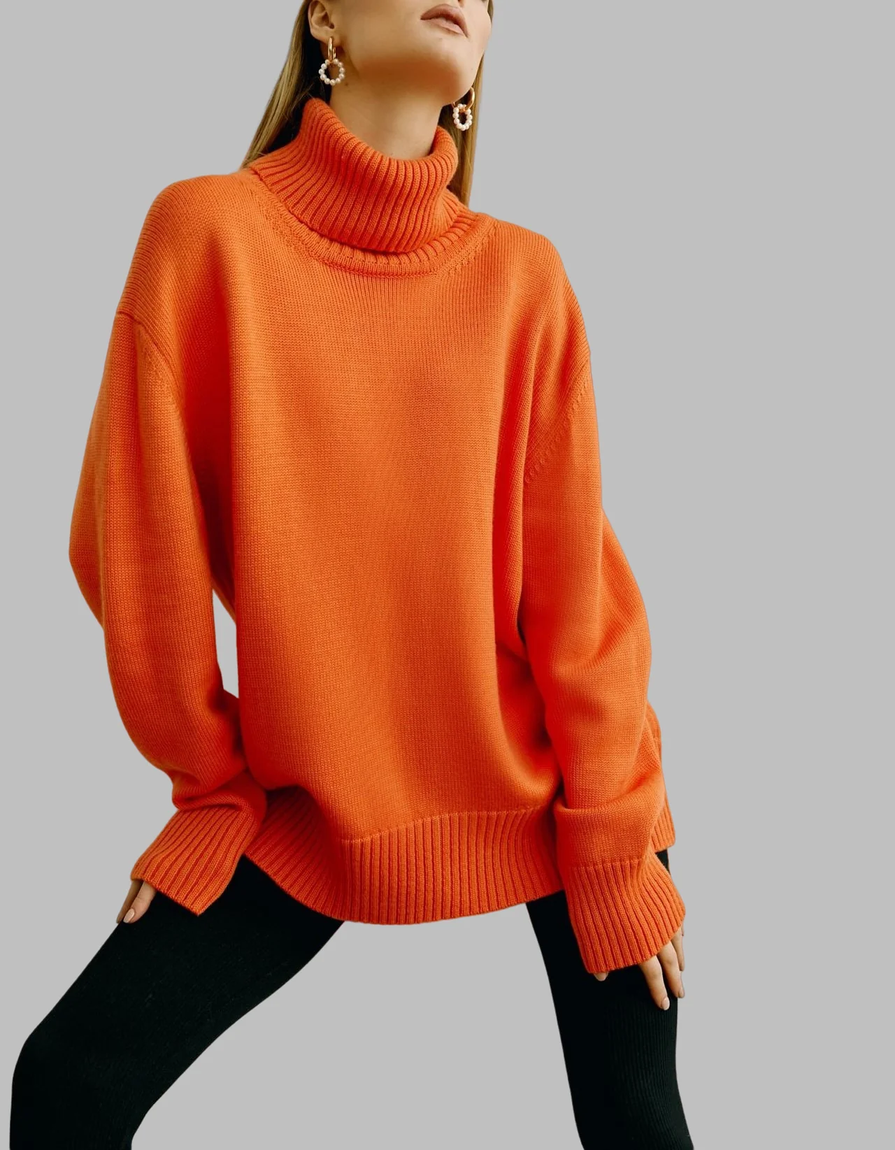 Quinette Sweater | Women's Winter Oversized Turtleneck Sweater - Image 4