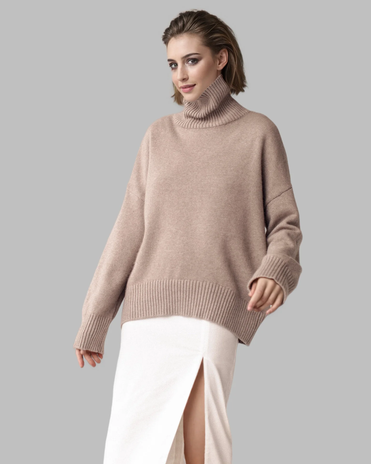 Quinette Sweater | Women's Winter Oversized Turtleneck Sweater - Image 8