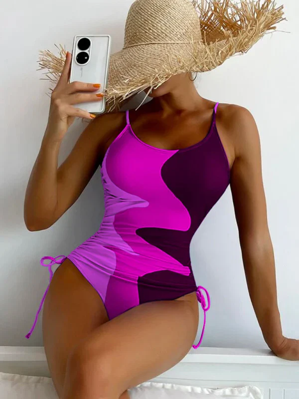 Quivana Swimsuit | Multi-Tone One-Piece with Side Ties - Image 4