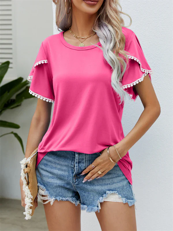 Quorina T-Shirt | Tulip Sleeve Loose Fit T-Shirt - Image 3