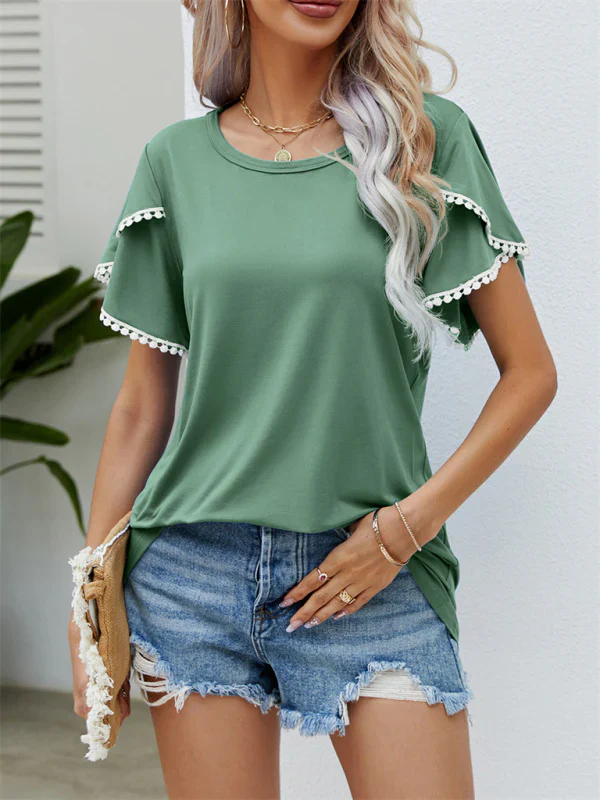 Quorina T-Shirt | Tulip Sleeve Loose Fit T-Shirt - Image 4