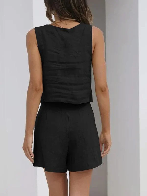 Qynessa Set | Cotton-Linen Top & Shorts - Image 5
