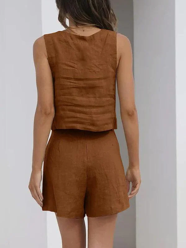 Qynessa Set | Cotton-Linen Top & Shorts - Image 7