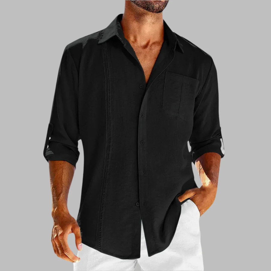 Riemer Shirt | Men's Casual Long Sleeve Linen Shirt - Image 4