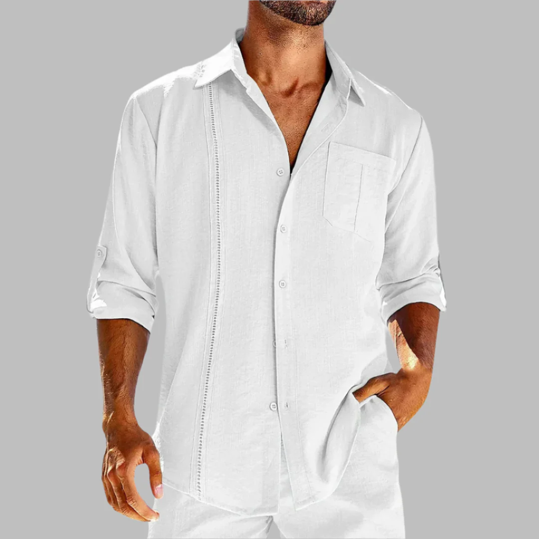 Riemer Shirt | Men's Casual Long Sleeve Linen Shirt - Image 5