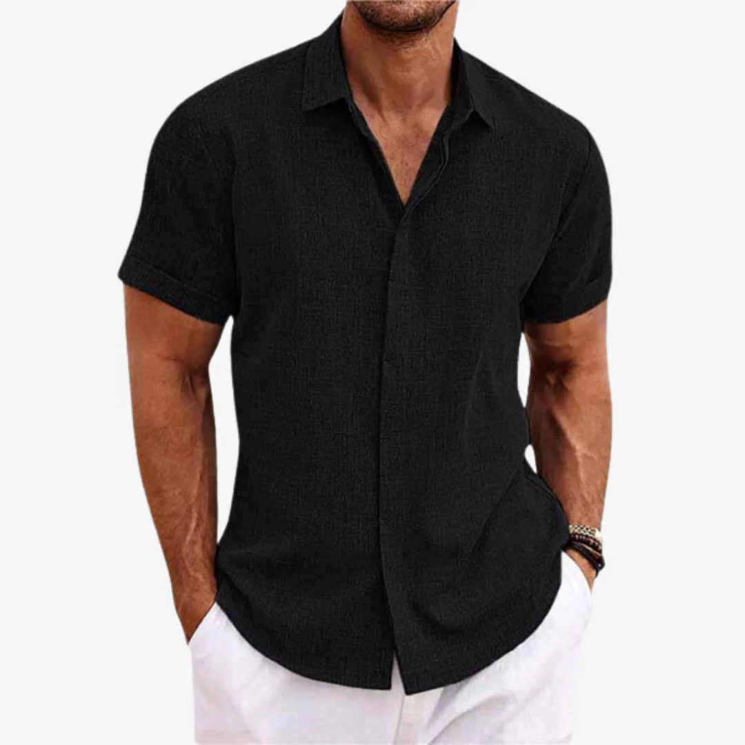 Rik Shirt | Men's Short Sleeve Linen Button-Up Shirt - Image 4