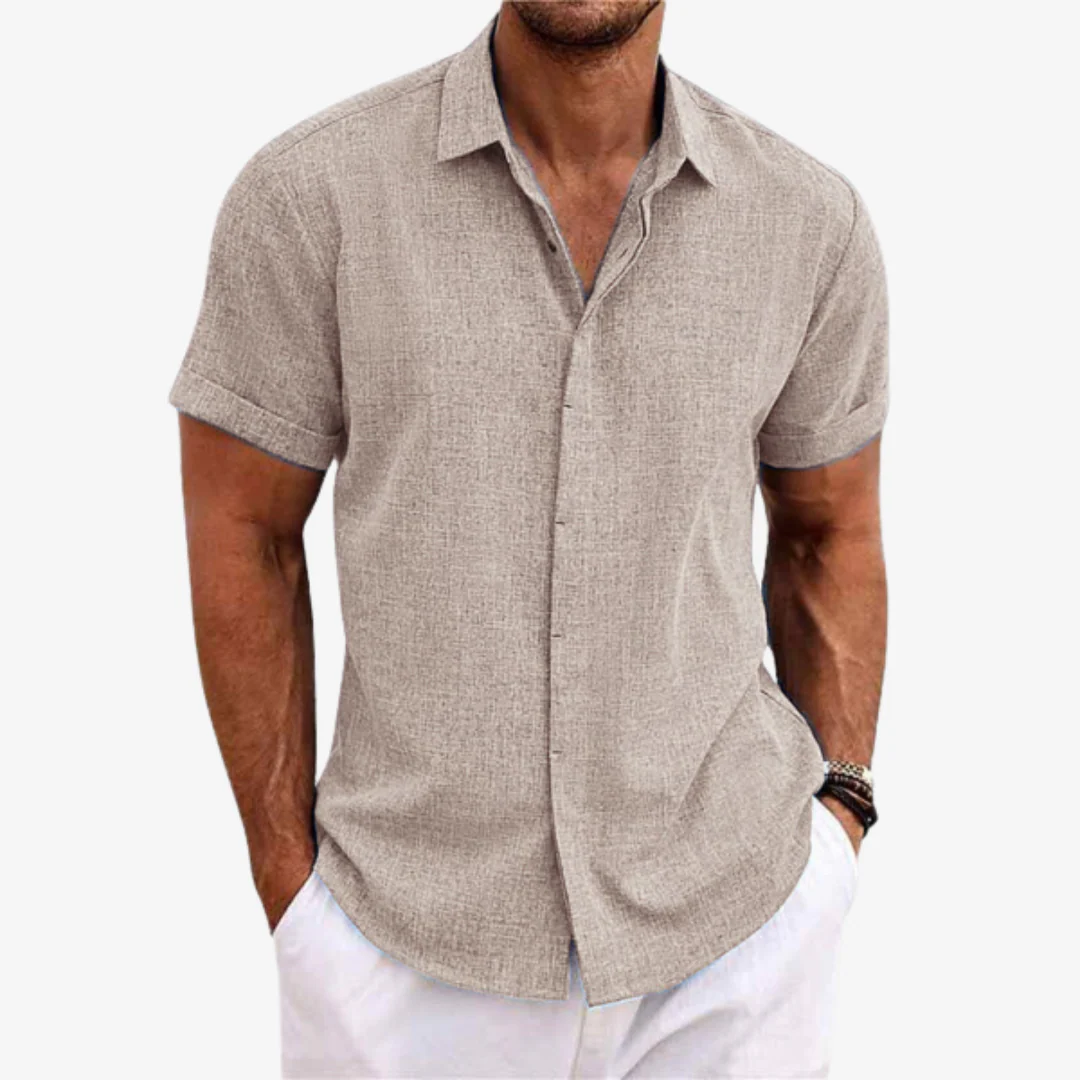 Rik Shirt | Men's Short Sleeve Linen Button-Up Shirt - Image 5