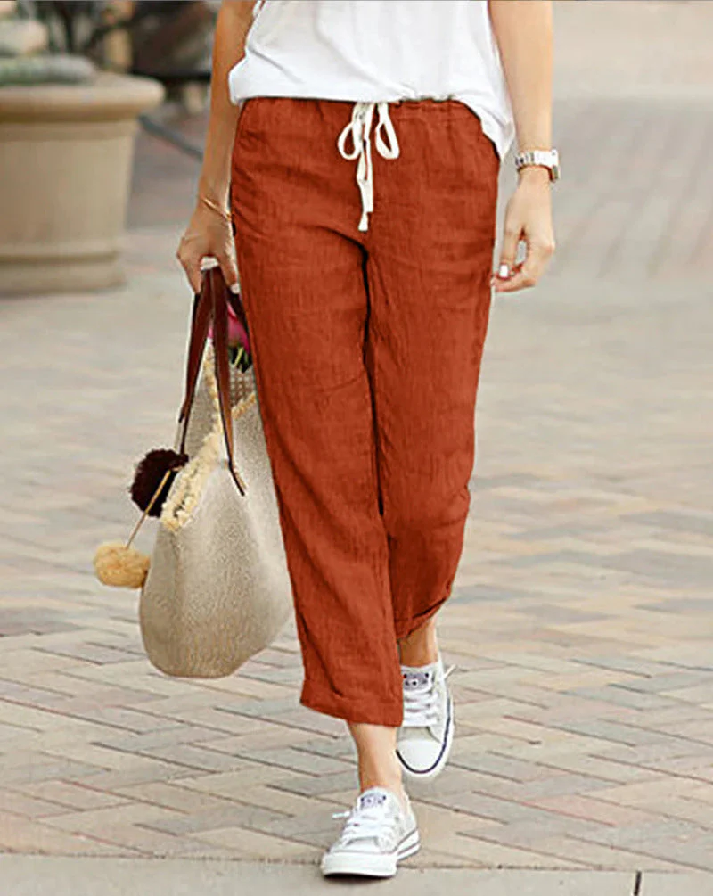 Rina Linen Trousers | Relaxed Fit - Image 4