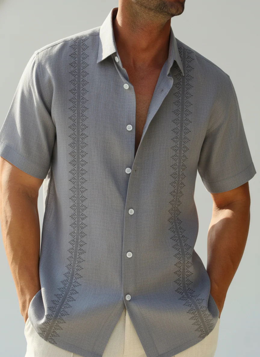 Lovan Shirt | Men's Lightweight Printed Casual Short Sleeve Shirt - Image 3