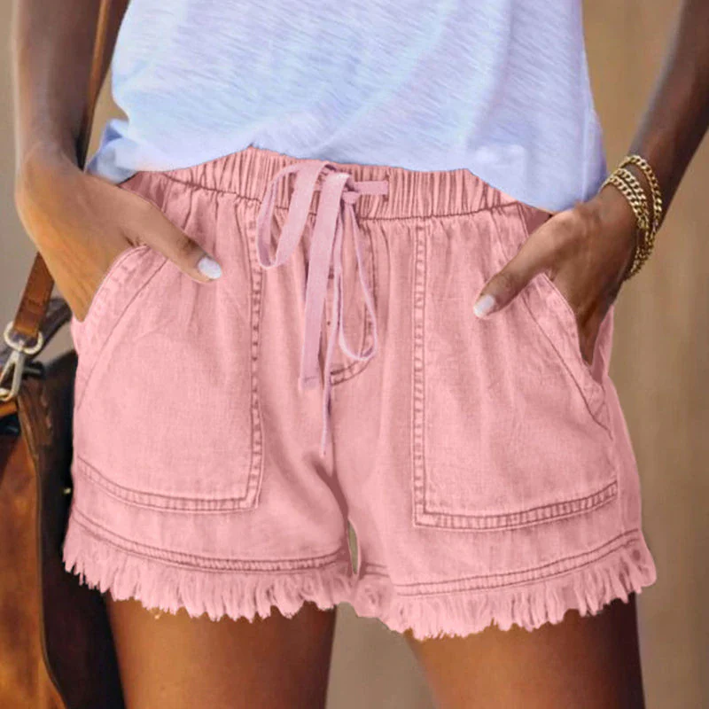Roeline Shorts | Women's Stretch Denim Shorts - Image 3