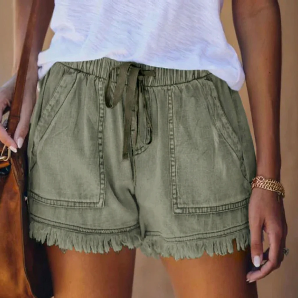 Roeline Shorts | Women's Stretch Denim Shorts - Image 4