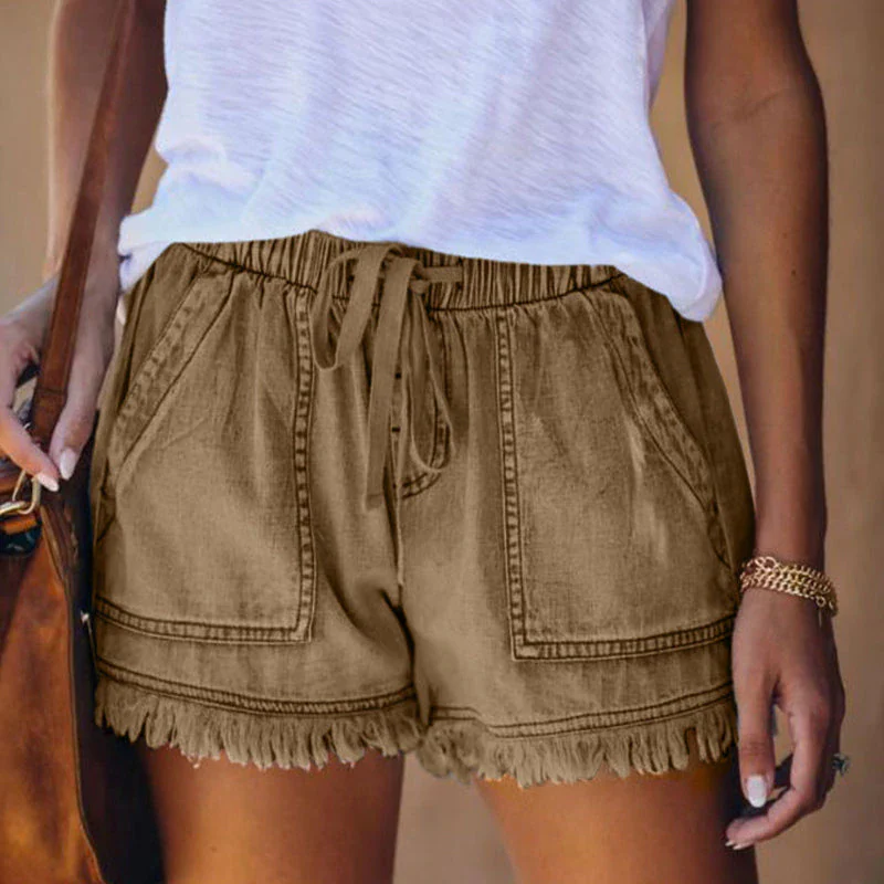 Roeline Shorts | Women's Stretch Denim Shorts - Image 5