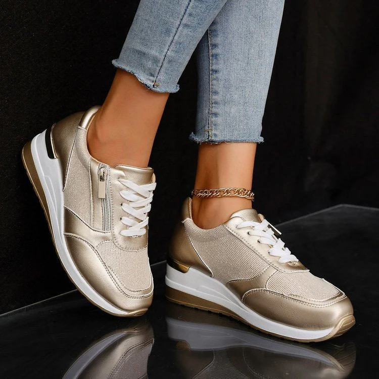 Rosa Orthopedic Platform Sneakers | Lace-Up Casual Platform Sneakers - Image 3