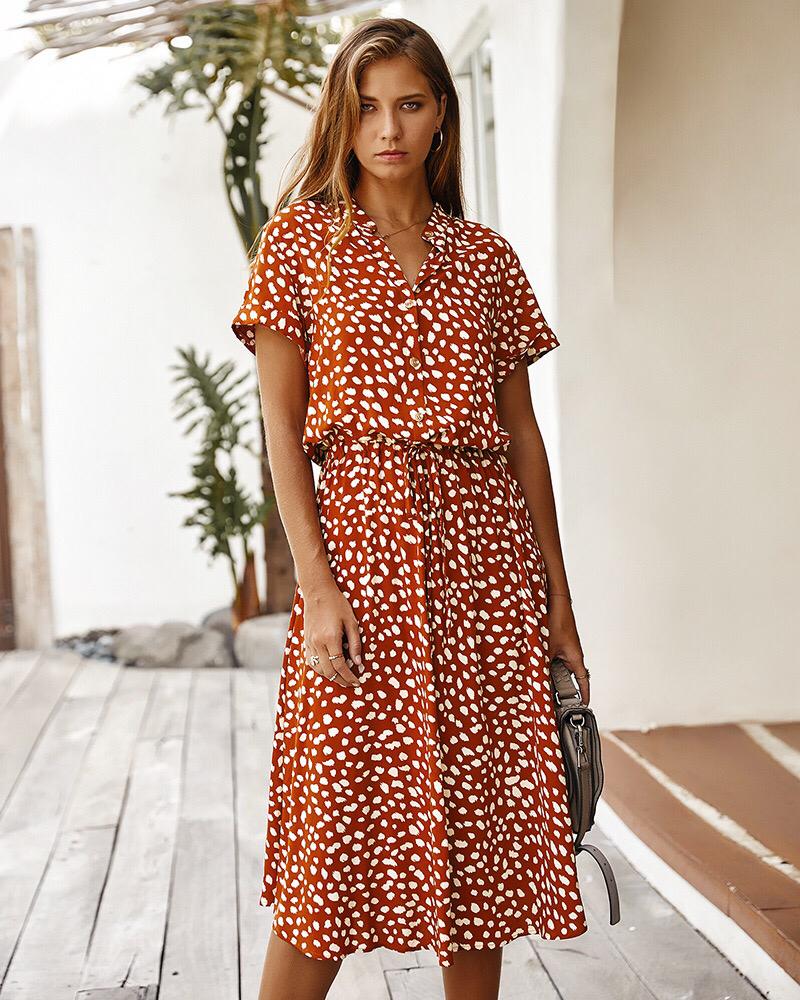 Rosalie Dress | Leopard Pattern Summer Midi Dress - Image 5
