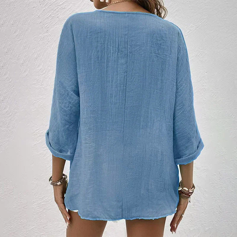 Rosanne Casual Button-Up Blouse | Lightweight & Breathable - Image 12