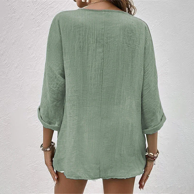 Rosanne Casual Button-Up Blouse | Lightweight & Breathable - Image 2