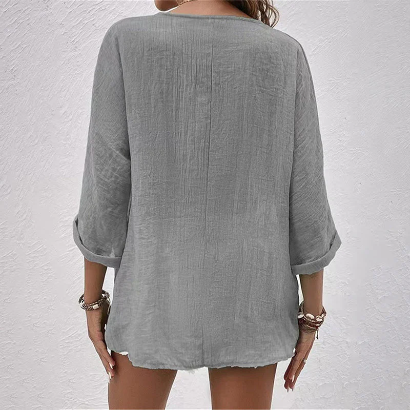 Rosanne Casual Button-Up Blouse | Lightweight & Breathable - Image 4