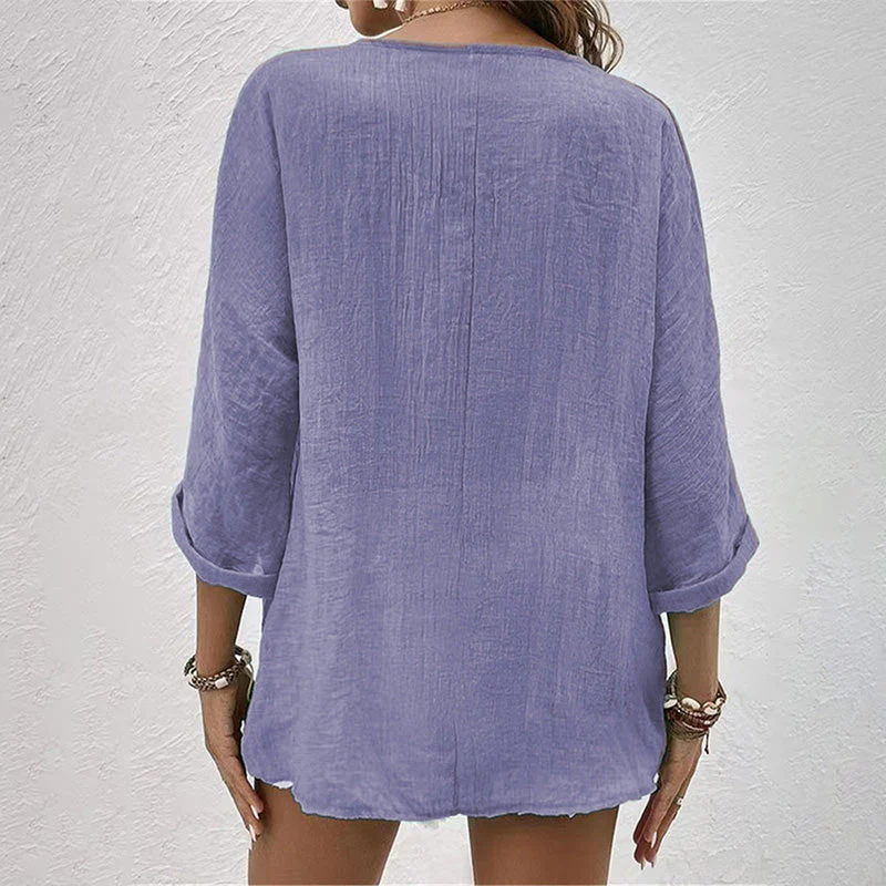 Rosanne Casual Button-Up Blouse | Lightweight & Breathable - Image 6