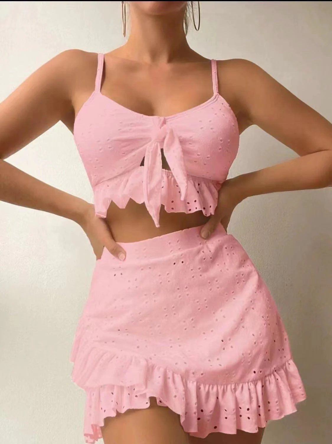 Saida Swim Set | Stylish 3-Piece Ruffle Swim Set