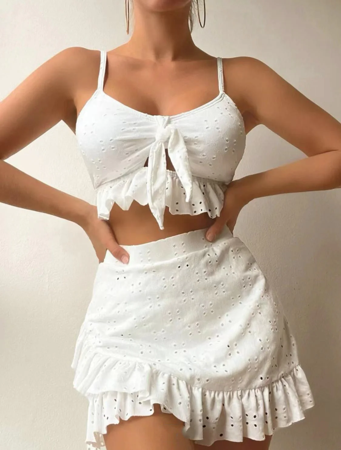Saida Swim Set | Stylish 3-Piece Ruffle Swim Set - Image 3