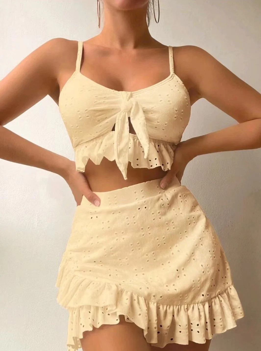 Saida Swim Set | Stylish 3-Piece Ruffle Swim Set - Image 5