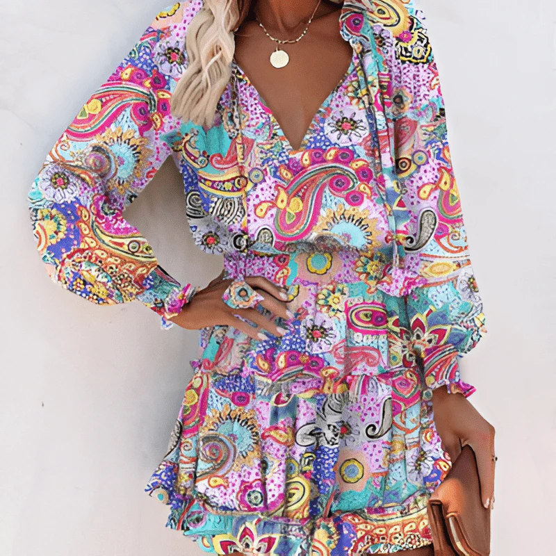 Saphira Dress | Chic and Flowy Mini Dress - Image 5