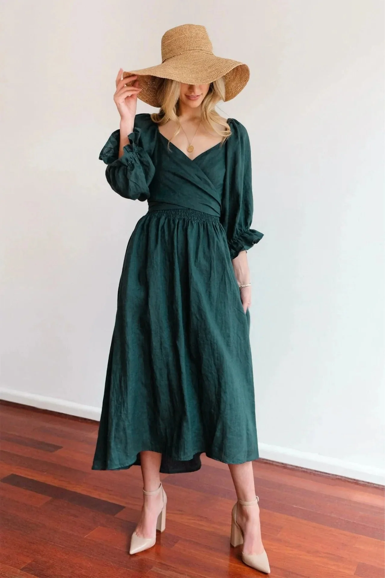 Saskia Elegant Boho Midi Dress | Versatile & Flowy Design - Image 4