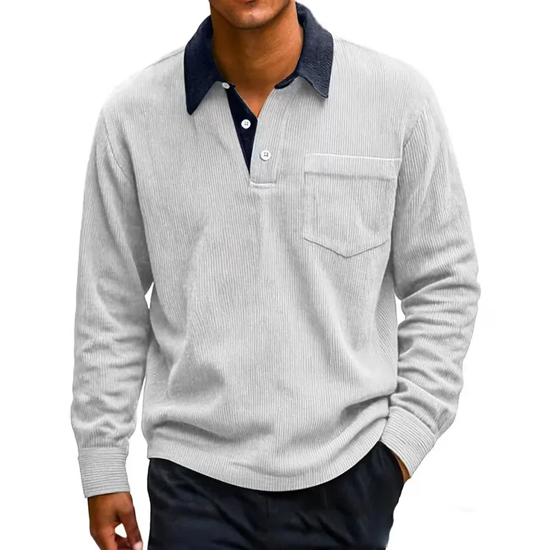 Sebastian Regular Fit Polo Shirt | Contrasting Collar Button Placket Polo Shirt - Image 3
