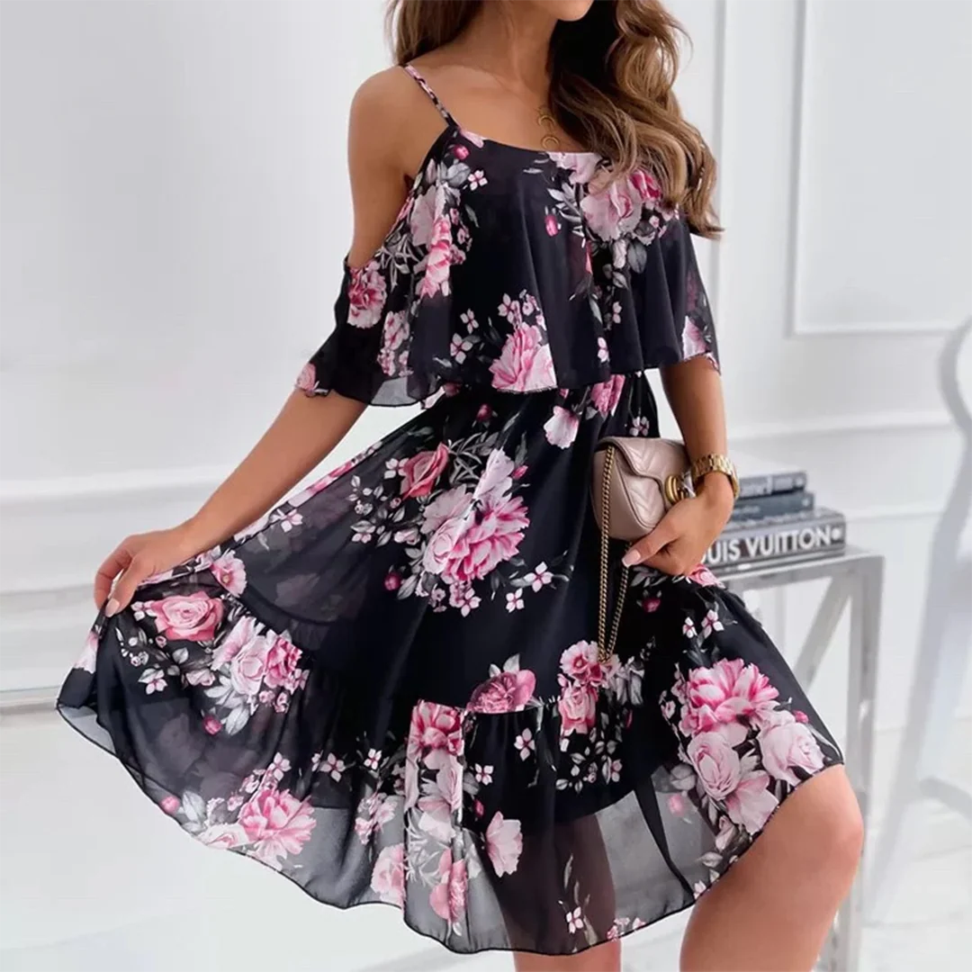 Siana Dress | Elegant Floral Mini Dress - Image 3