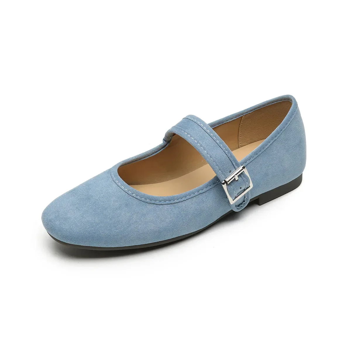 Sienna Flat Mary Janes | Buckled Strap Round Toe Mary Janes - Image 8